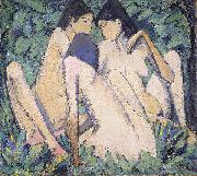 Otto Mueller Three Girls in a Wood Spain oil painting artist
